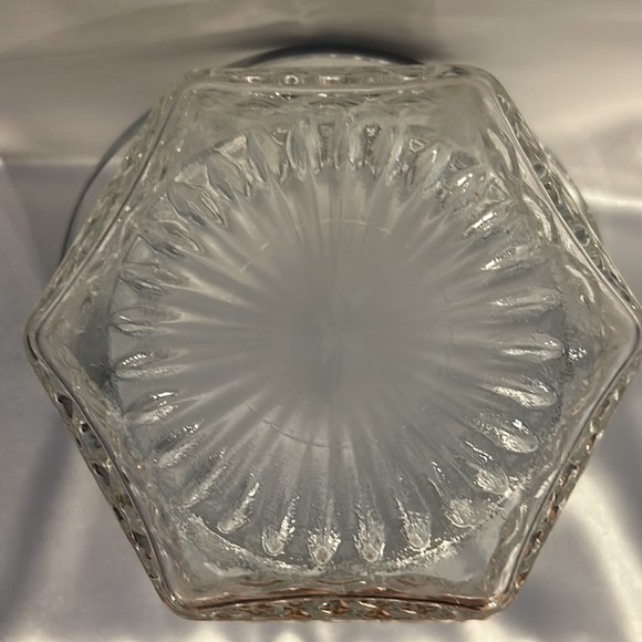 Vintage Anchor Hocking Wexford Glass Ice Bucket with Lid & Tongs Diamond Shaped - Picture 10 of 12